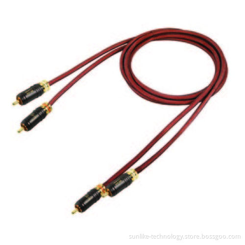 Audio Cable with 24K Gold-plated SCC Pin and OEM Orders Welcomed